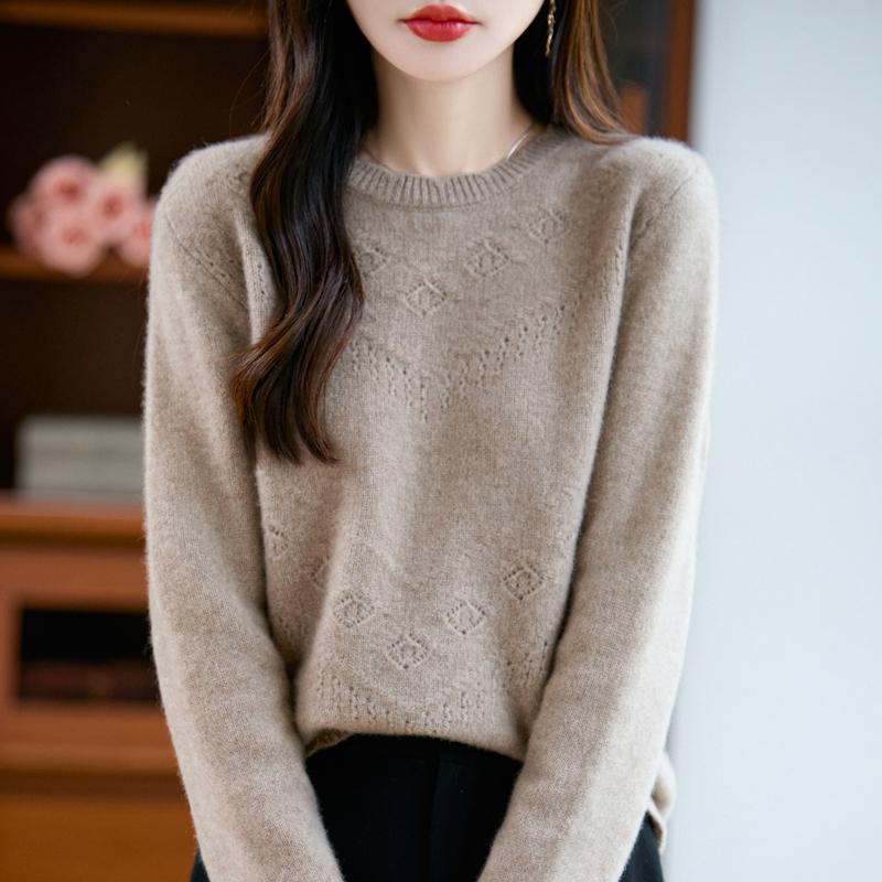 Женский кашемировый свитер Qinghe кашемир 30% кашемир 70% шерсть осенне-зимний пуловер теплый и модный