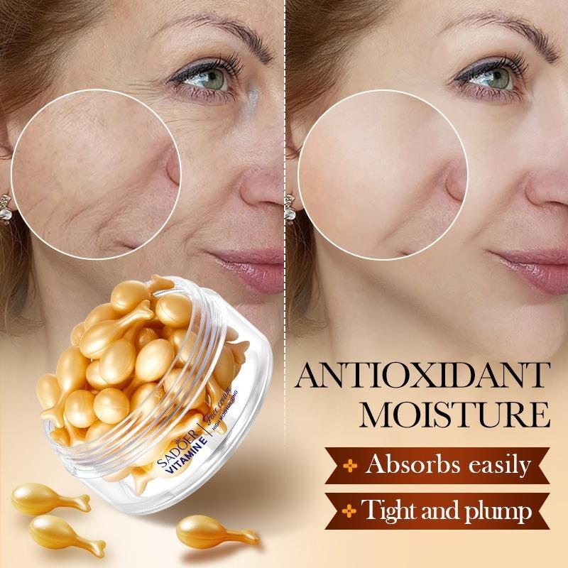 Увлажняющий крем-эссенция с витамином Е вечерней примулы. Капсулы с эссенцией для длительного увлажнения и питания.. Крем для гладкой кожи