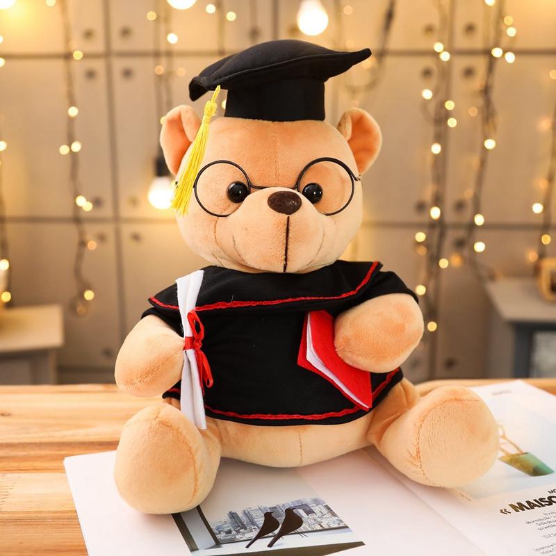 New Graduation Season Animal Plush Doll Wear Bachelor Coat Graduation Certificate Bear Capybara Plush Toy for Students Gift