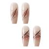24pcs/Box Press On Nails Full Cover Manicure Tool Coffin False Nails Wearable Fake Nails Nail Tips