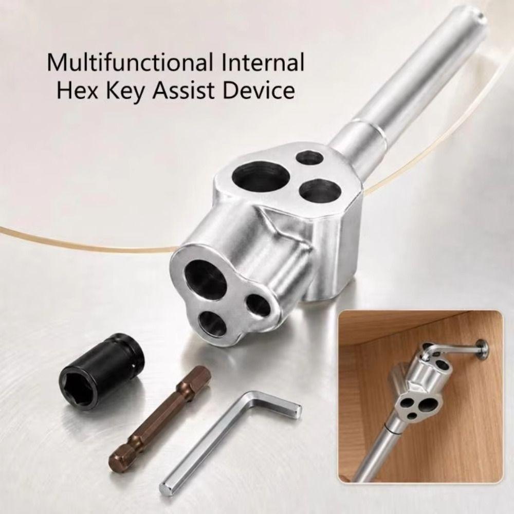 Torque Amplifier Hexagonal Bit Adapter Heavy Duty Wrench Extension Bar Furniture Installation