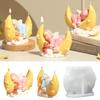 Star Moon Angel Candle Silicone Mold DIY Cake Decoration Baking Ornament Gypsum Handmade Mold