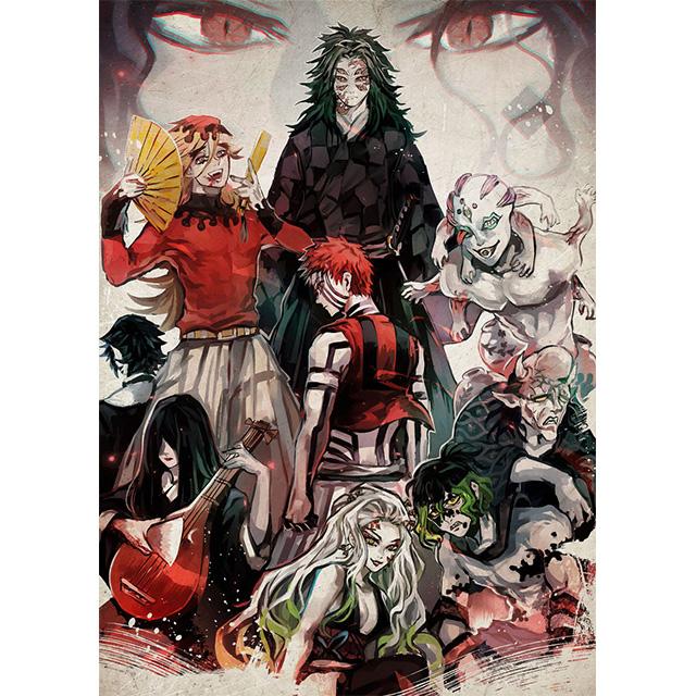 Япония Аниме про жаркие битвы Клинок, рассекающий демонов Принты Постер Холст Картина Современное настенное искусство Картина Гостиная Спальня Домашний декор