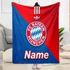 Bayern Munich Crest Personalized Text Blanket Cozy Personalized Blanket Soft & Cozy for Picnics Living Room Seaside Livingroom