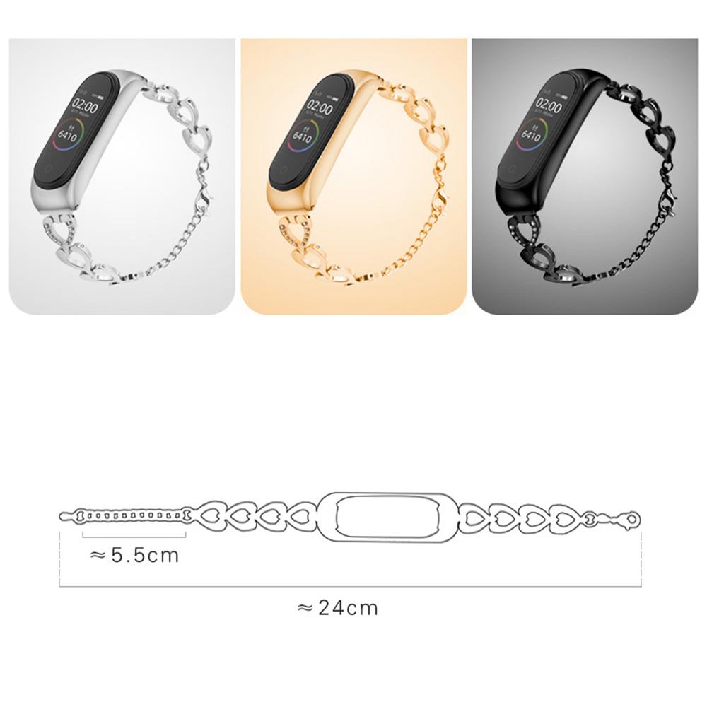 Ремешок для Mi Band 3 4 5 6 7 из нержавеющей стали Xiaomi Mi 6 5 4 3 Регулируемый ремешок для часов Браслет на запястье Аксессуары для умных часов для женщины, жены, дочери