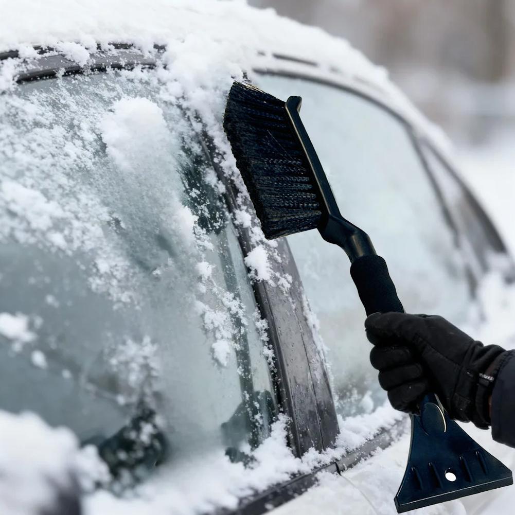 2 в 1 Автомобильная щетка для снега и скребок для льда Автомобильный скребок Очиститель пены для снега и льда Скребок для льда и снега Щетка с ручкой Автомобильная щетка Эргономичная Win A8M0