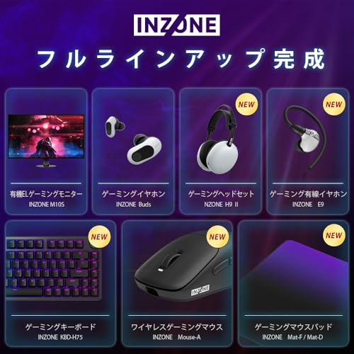 Sony Наушники INZONE: Игровые наушники WF-G700N, Разработаны Fnatic, Полностью беспроводные, Беспроводное соединение 2,4 ГГц с низкой задержкой через USB Type-C передатчик, L