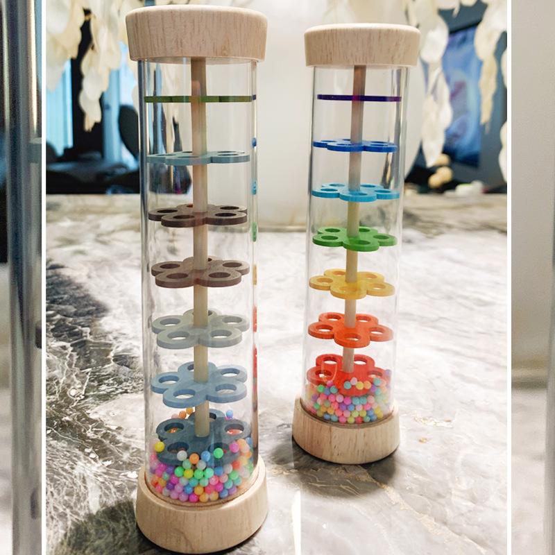 Cpc Ce Rain Sound Emulator Rainbow Hourglass, Orff Rain Sound Tube Музыкальный инструмент Sand Bell Раннее образование Урок музыки Учебные пособия