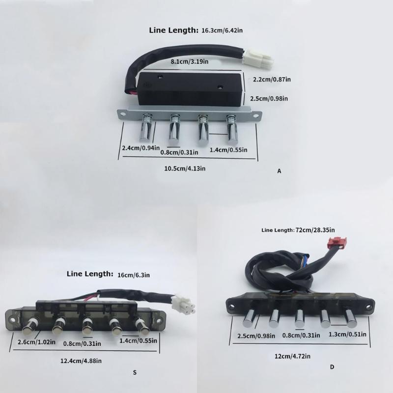 Кнопочный переключатель для кухонной вытяжки, управление кухонным вентилятором, переключатель с длинным шнуром, переключатель управления вытяжкой, сменный переключатель для кухни