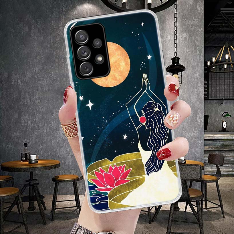 Смешной Чехол для Телефона с Лицом Солнца и Луны Мягкий Для Samsung Galaxy S22 S23 S24 S25 Edge S26 Ultra S20 FE S21 Plus + Fundas Coque Galaxy S20