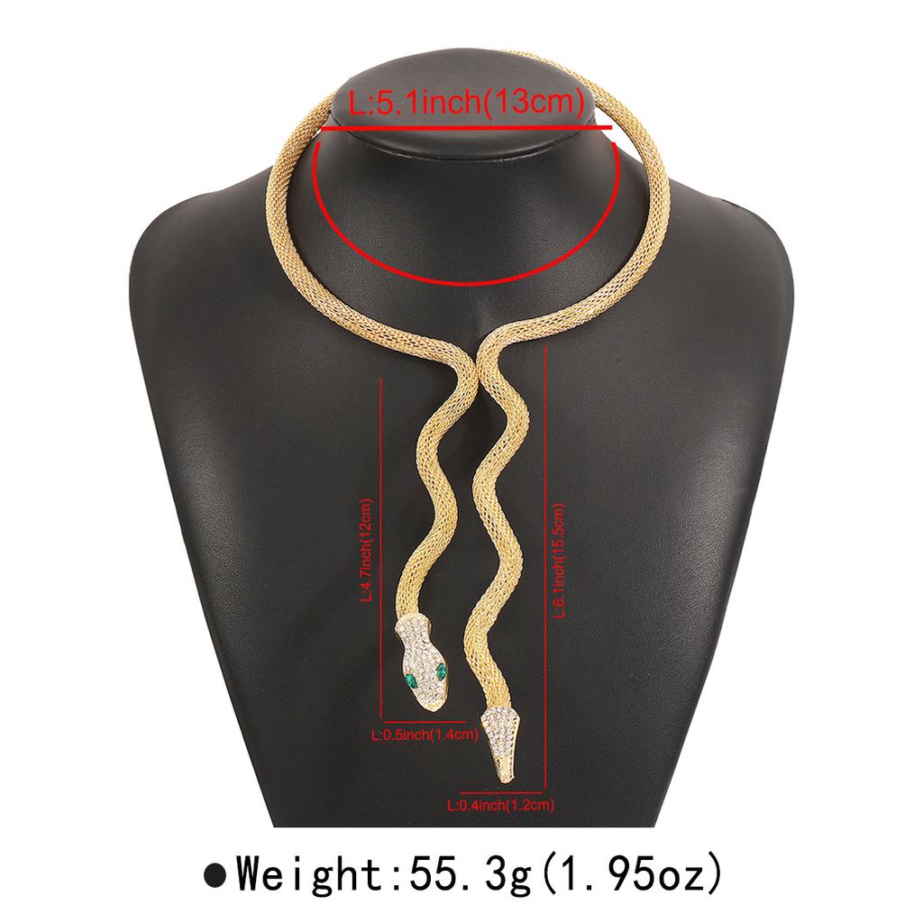 Tooxika Персонализированное темное открытое повседневное колье «Скрученная змея», преувеличенный металлический воротник