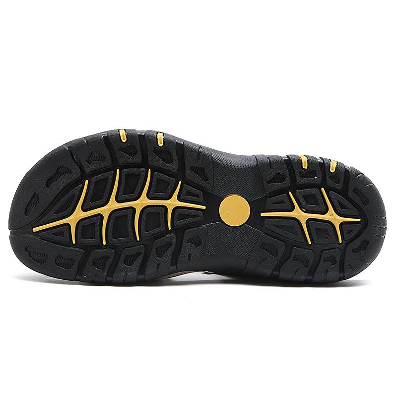 Летние мужские кожаные сандалии. Летняя обувь для отдыха. Мужская пляжная обувь. Удобная мужская обувь. Уличные мужские римские сандалии. Вьетнамки. Шлепанцы.