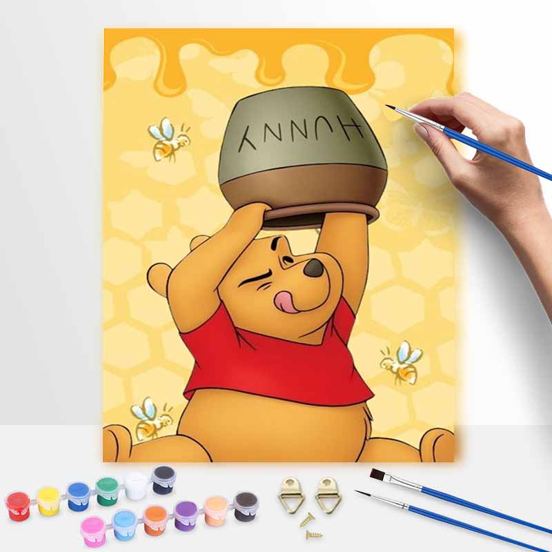 Disney Винни-Пух цифровой набор для масляной живописи DIY ручная работа украшение для дома подарок