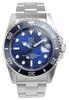 Automatic Manual Hack Date 200m Water Unidirectional Rotating Deep Blue Watch [HYAKUICHI 101] Diver's Watch, (with Winding), Function, Screw-in Crown,