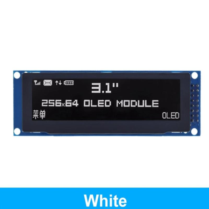 3.12-дюймовый модуль OLED-дисплея SSD1322 256x64 для Arduino STM32 SPI I2C-интерфейс с предварительно припаянным штыревым разъемом