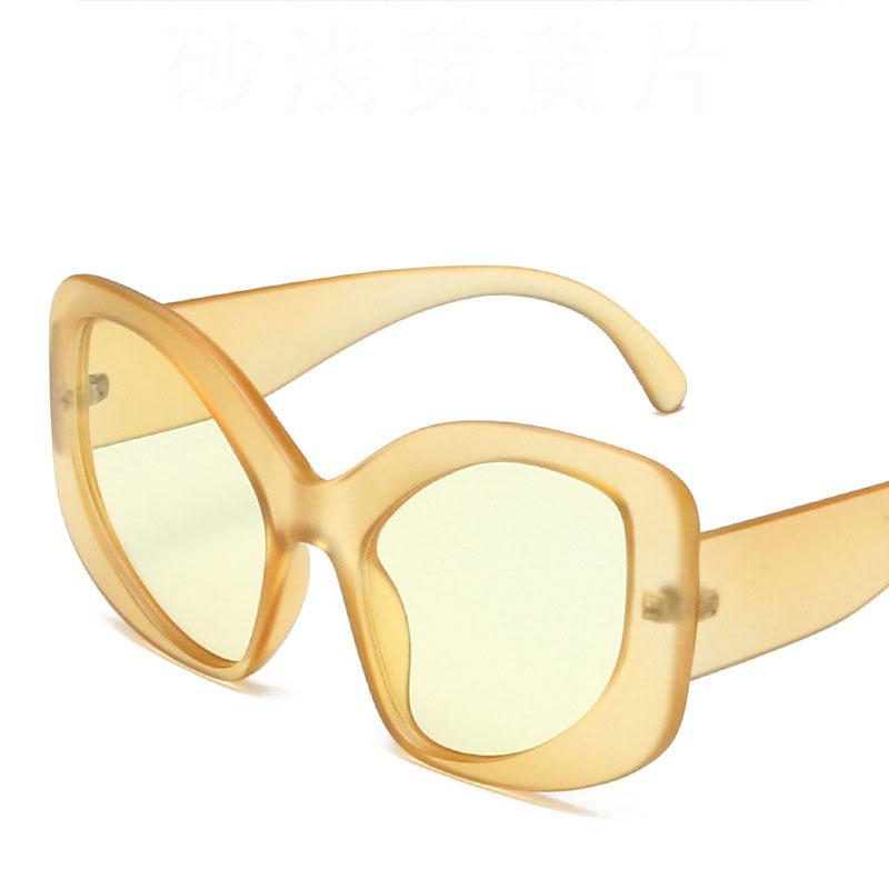 Неполяризованные большие солнцезащитные очки для женщин, модные овальные футуристические массивные солнцезащитные очки в стиле Y2k, изогнутые округлые очки
