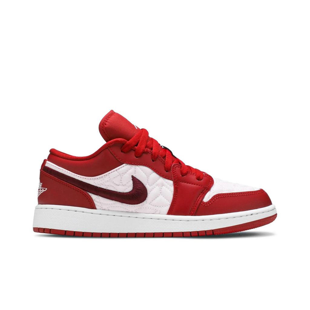 Air Jordan 1 Low Grade School 'Pink Quilt' (Unisex) Gym Red / Pink Foam / Dark Beetroot Kids' Basketball Shoes DB3621 600