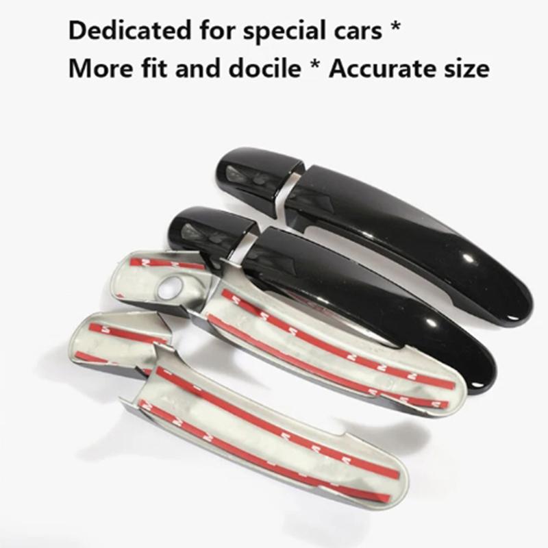 For Hyundai i20 Accessories BC3 BI3 MK3 Bright Black Door Handle Cover Trim Set Car Styling Protective Stickers