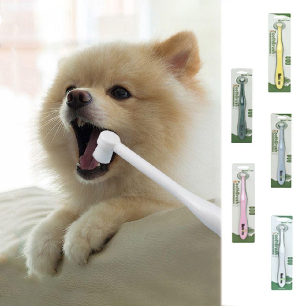 Пластик/ПБТ Мягкая зубная щетка для кошек Мягкая зубная щетка для чистки полости рта домашних животных Удаляет неприятный запах изо рта и зубной камень