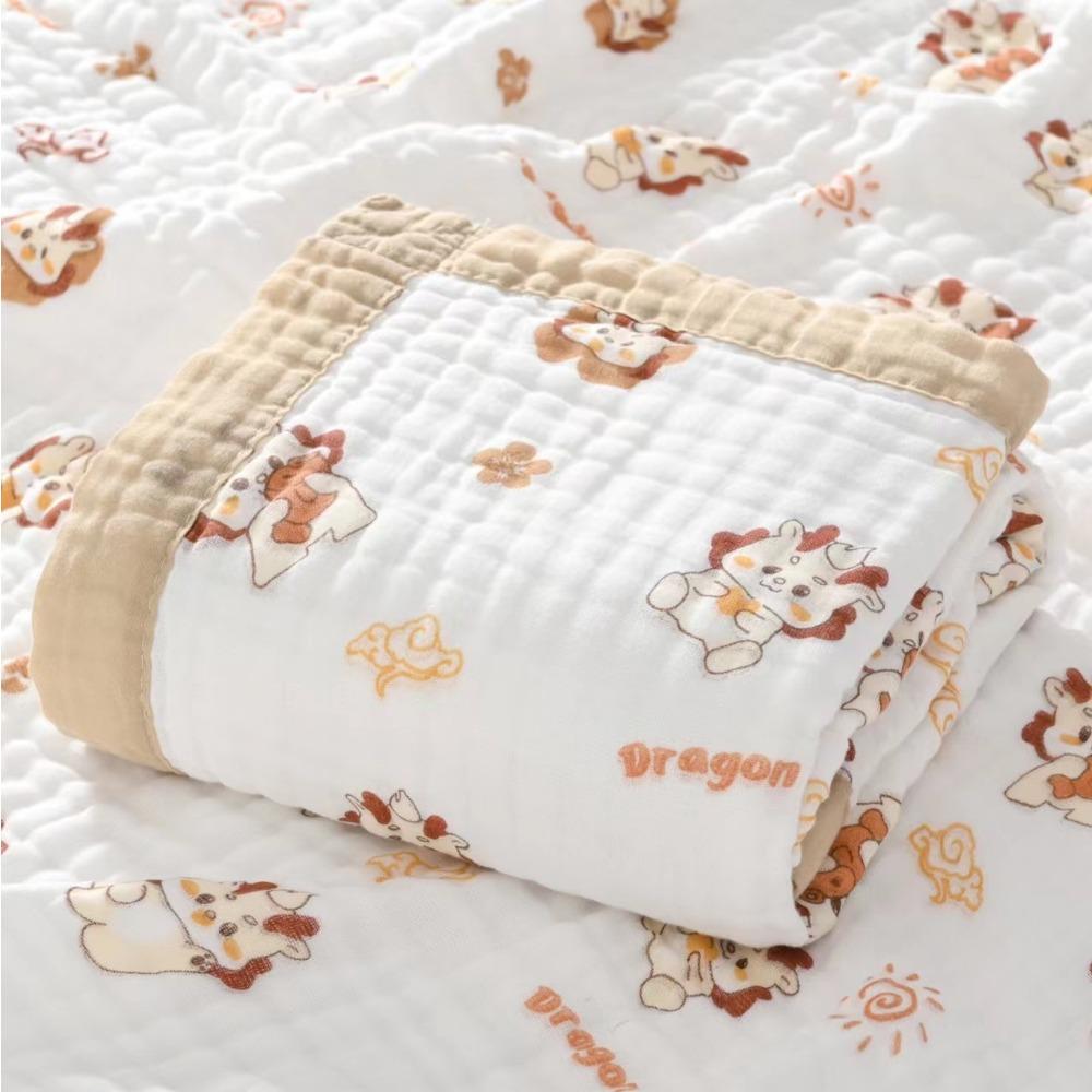 Baby Pure Cotton Class A Soft and Breathable Six-layer Integrated Children's Bath Towel Kindergarten Small Quilt