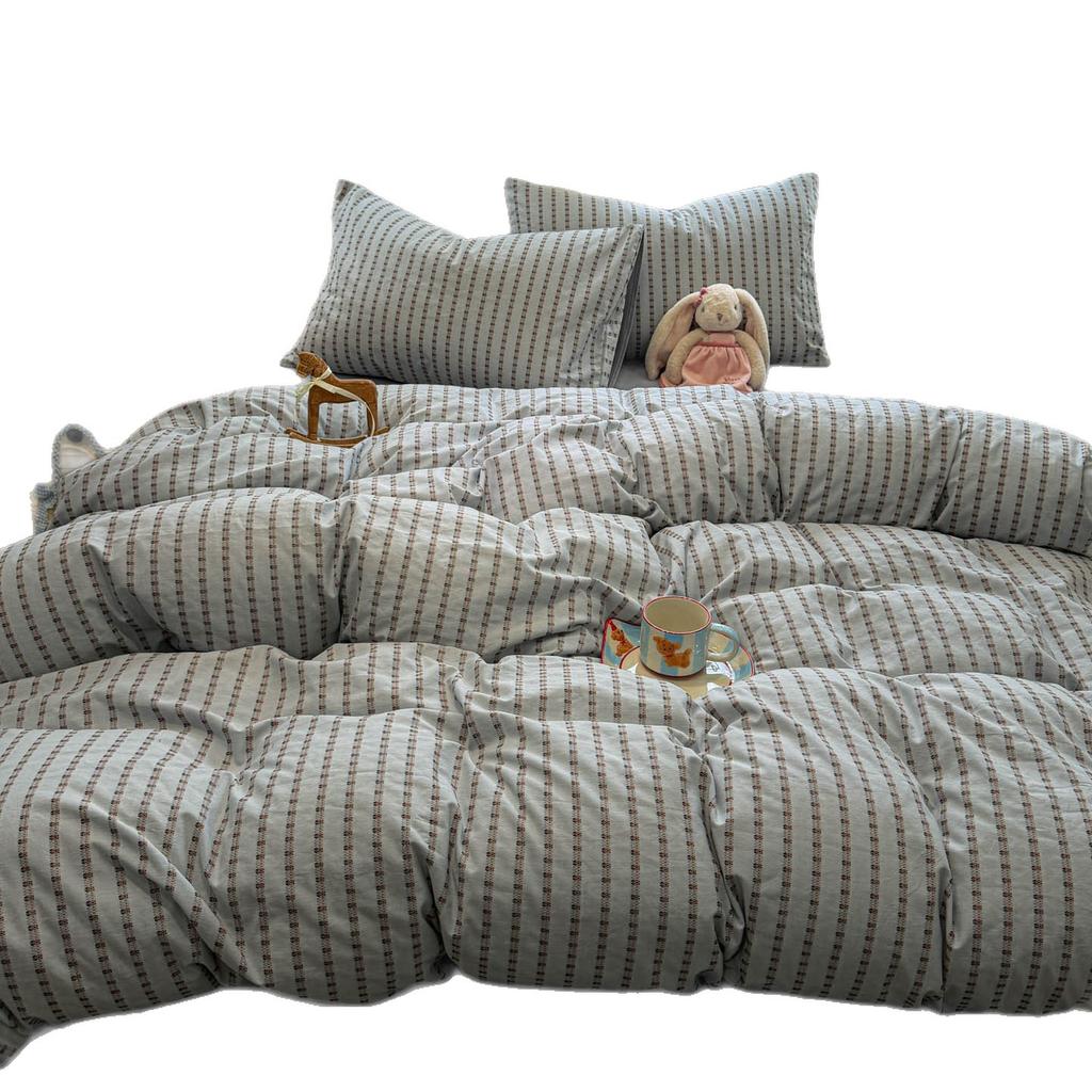 Class A Thickened, Cotton Pure Cotton Quilt Cover, Bed Sheet Quilt Cover, Bed Hat, Student Dormitory