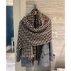 NINA SOLOR 100% Cashmere Houndstooth Scarf Shawl