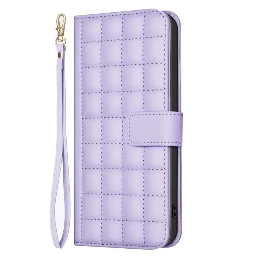 Роскошный тисненый сетчатый чехол-кошелек для Samsung iPhone Xiaomi Redmi OPPO Honor PU кожаный магнитный флип-чехол