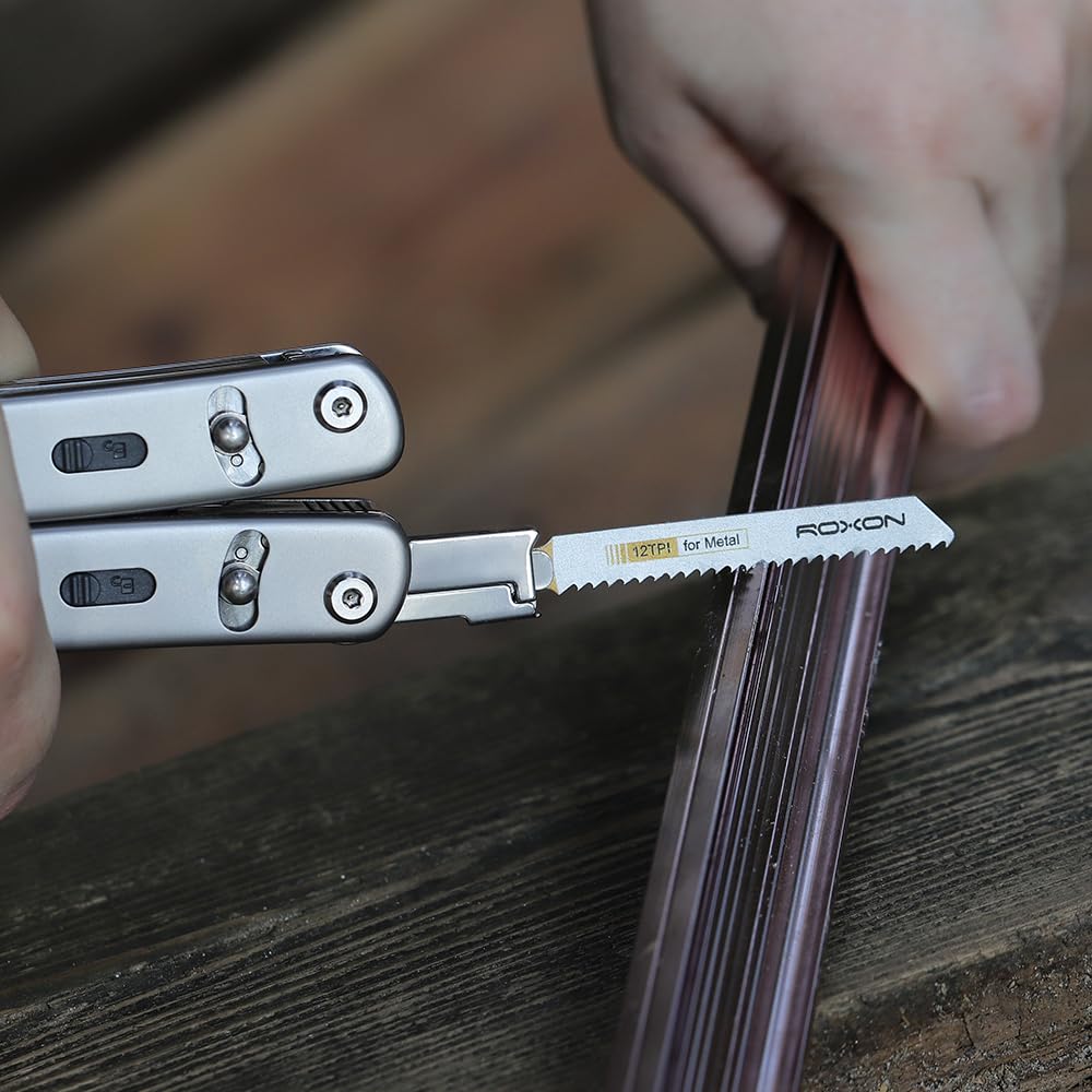 Roxon FT07 Собери свой мультитул - Набор аксессуаров для инструмента FLEX (Канцелярский нож, Линейка и Магнитный захват, Ручка и Пинцет и Игла, Т-образный хвостовик
