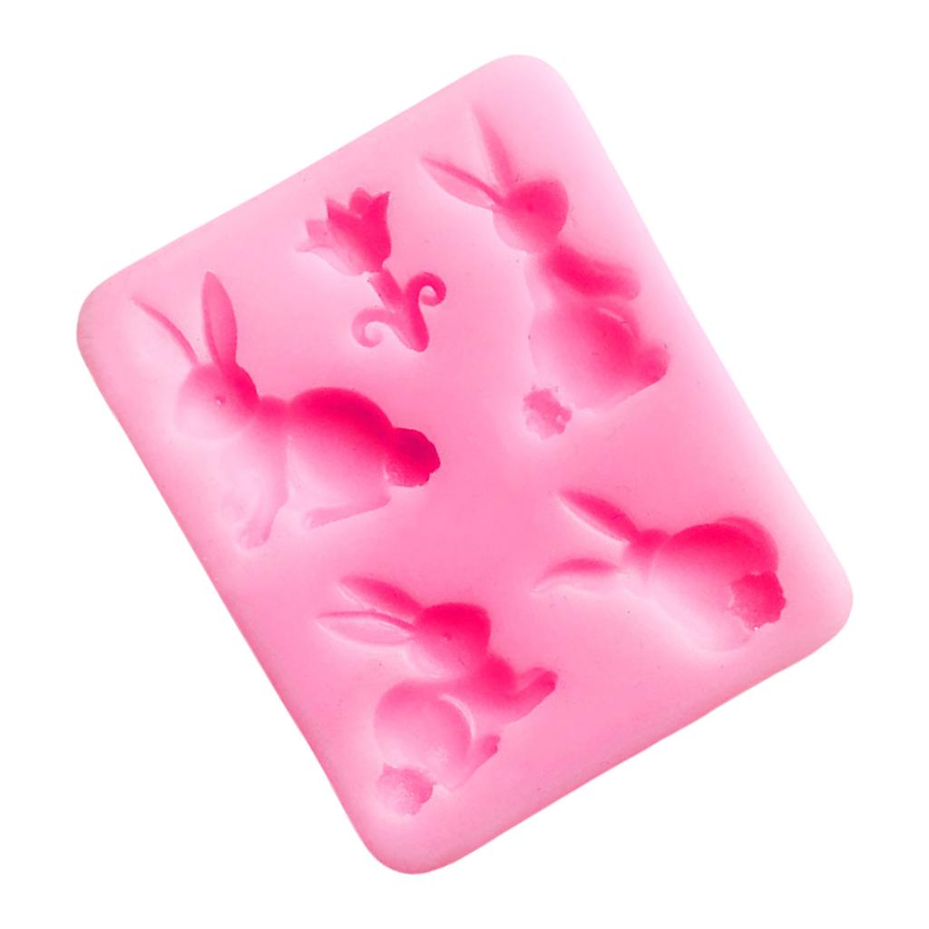 Rabbits Shape Silicone Moulds Animal Candle Molds Cake Molds Handmade Epoxy Resin Molds Plasters Molds for Candle Making