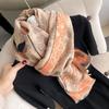 Classic Floral Art Print Polyester Scarf - Soft, Warm, Windproof, and Stylish Shawl for Autumn Winter - Perfect for Office, Outdoor