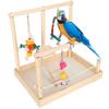 Игровая площадка для попугая Деревянная подставка для птиц Клетка для птиц Жердочка Тренировочные принадлежности