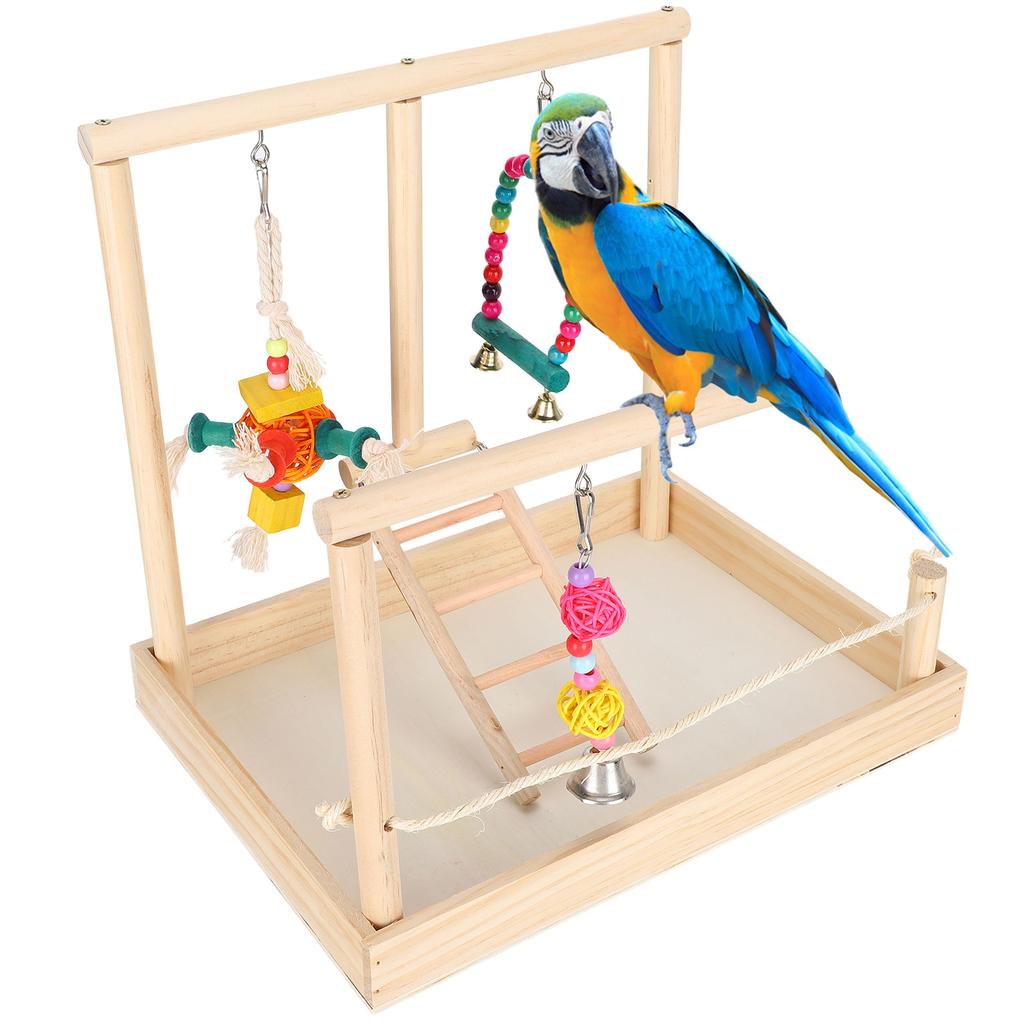 Игровая площадка для попугая Деревянная подставка для птиц Клетка для птиц Жердочка Тренировочные принадлежности