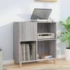 VidaXL Record Cabinet, Side Cabinet with Storage, Furniture for Turntable, Living Room Buffet, Industrial, Sonoma 831995