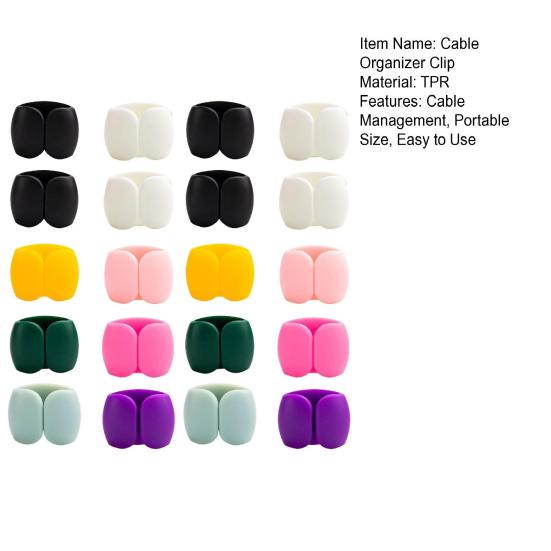 10/20Pcs Cable Organizer Clip Earphone Charging Date Power Cord Management Storage Buckle Portable Travel Home Desk Wire Holder Keeper