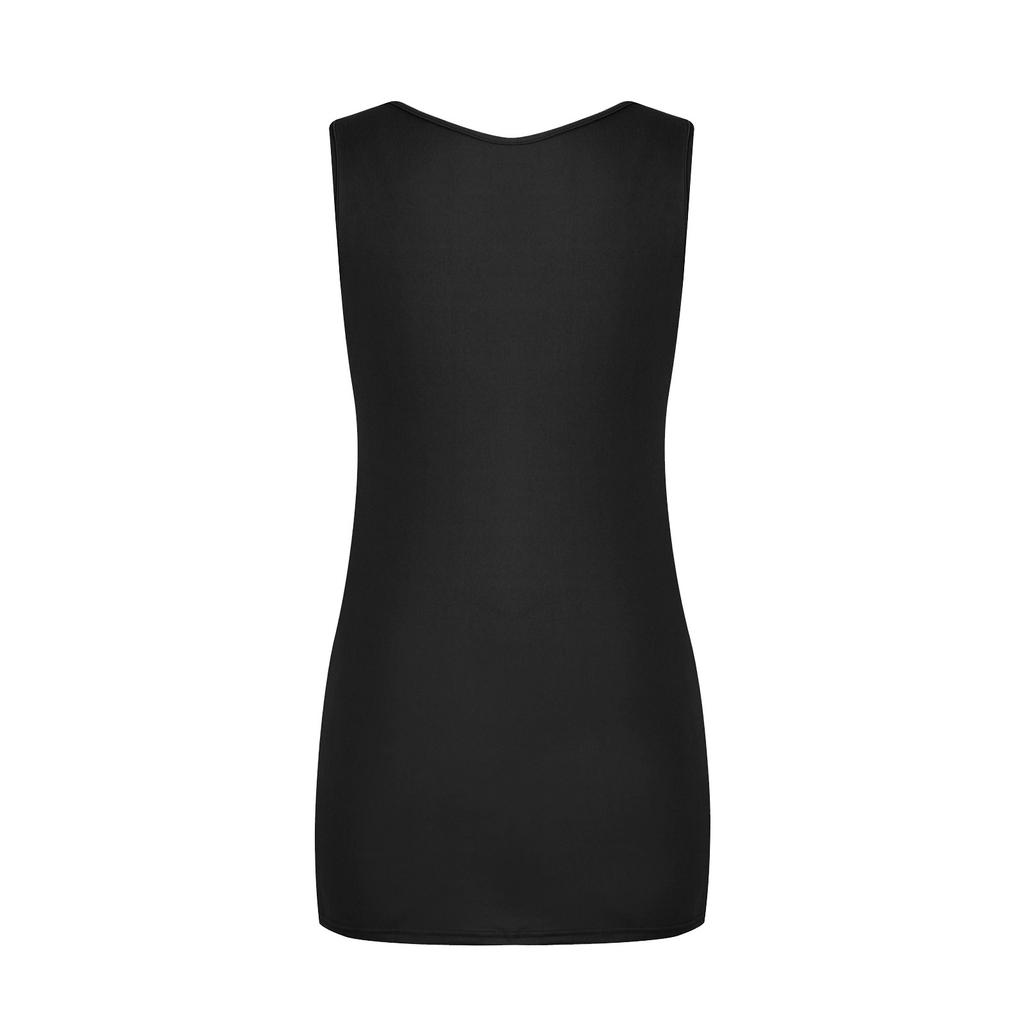 Women's Square Neck Bodice Dress Sleeveless Tank Top Stretch  Dresses