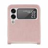 Anti -Scratch Luxury Leather Phone Coque Case For Samsung Galaxy Z Flip 4 5g Flip4 Flip 3 Flip3 Zflip4 Card Slot Funda Cover