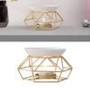 Aromatic Oil Burner Geometric Metal Essential Oil Candle Holder Wax Melt Burner Aroma Diffuser Aromatherapy Oil Diffuse Burner