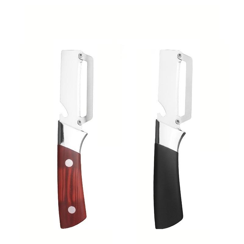 2pcs Multifunctional Stainless Steel Vegetable Peeler, 2-in-1 Kitchen Tool with Bottle Opener, Ergonomic Gift for Cooking Lovers