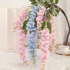 Long Branches Artificial Flower 5 Fork Wisteria Vine Flower Greenery Silk Flower String Garden