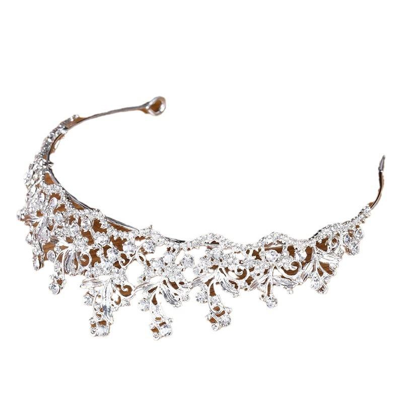 Свадебная корона в корейском стиле, сплав, кристалл, королевская повязка на голову, детская вечеринка, день рождения, корона, простой свадебный головной убор, аксессуары для волос