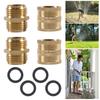 Переходник для садового шланга, «папа-папа», «мама-мама», латунный соединитель 3/4 дюйма, упаковка 2/4 с шайбами