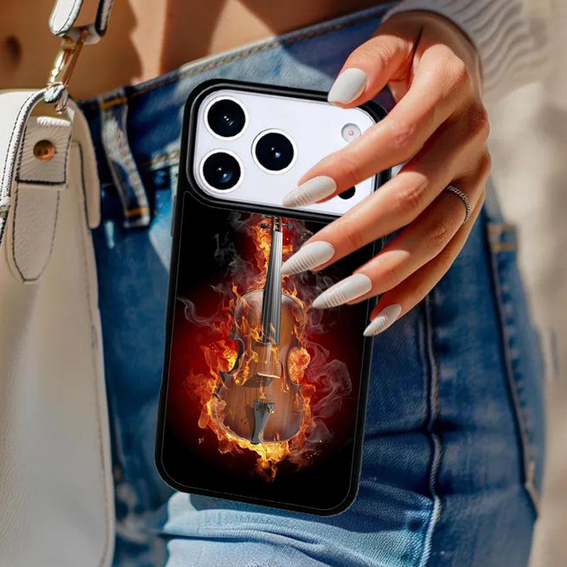 Музыкальные ноты Скрипка Классический Чехол для Телефона Для iPhone 17 Air 14 15 13 12 Max Чехол Для Apple 16e 11 Pro Max Plus Coque