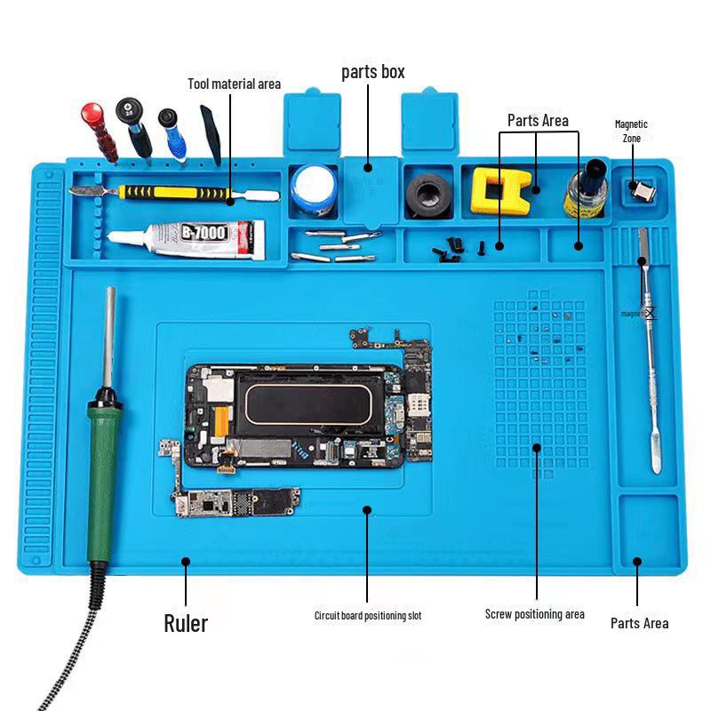 Силиконовая изоляционная прокладка для ремонта компьютеров мобильных телефонов, сварки горячим воздухом, поиска винтов