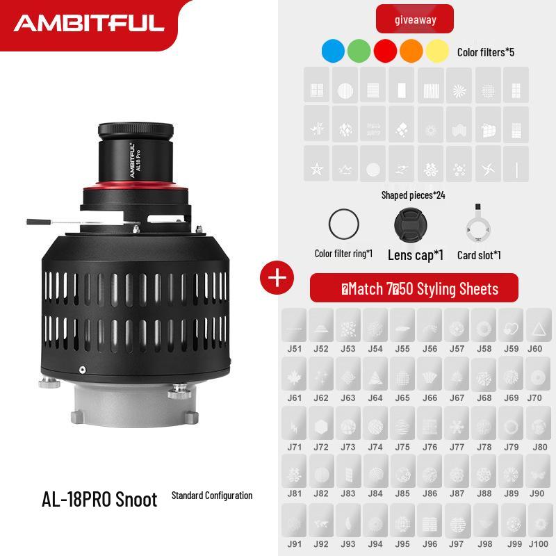 Конденсаторная лампа Ambitful Zhijie AL18 Pro для фотографии с креплением Bowens