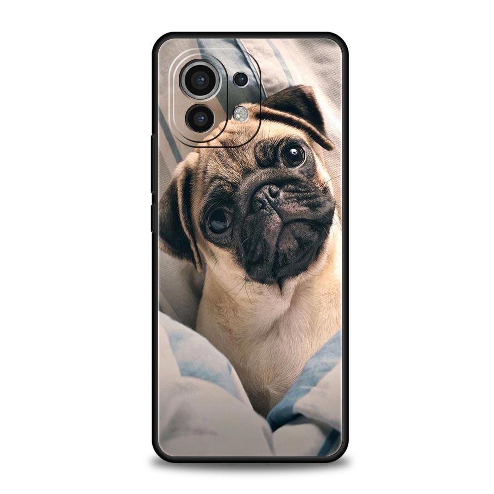 Чехол для телефона для Xiaomi Mi 15 14 14T 13T 12T Pro 12 13 11 Lite 5G 11T X6 X5 Pro Мягкий ТПУ чехол Милый Мопс Собака