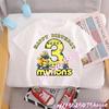 Kawaii Fashion Hot Minions TShirt Boys Gurls Anime Tops Summer Toddler  Tee Baby Kids Number 110 Birthday Clothes Kids Gift