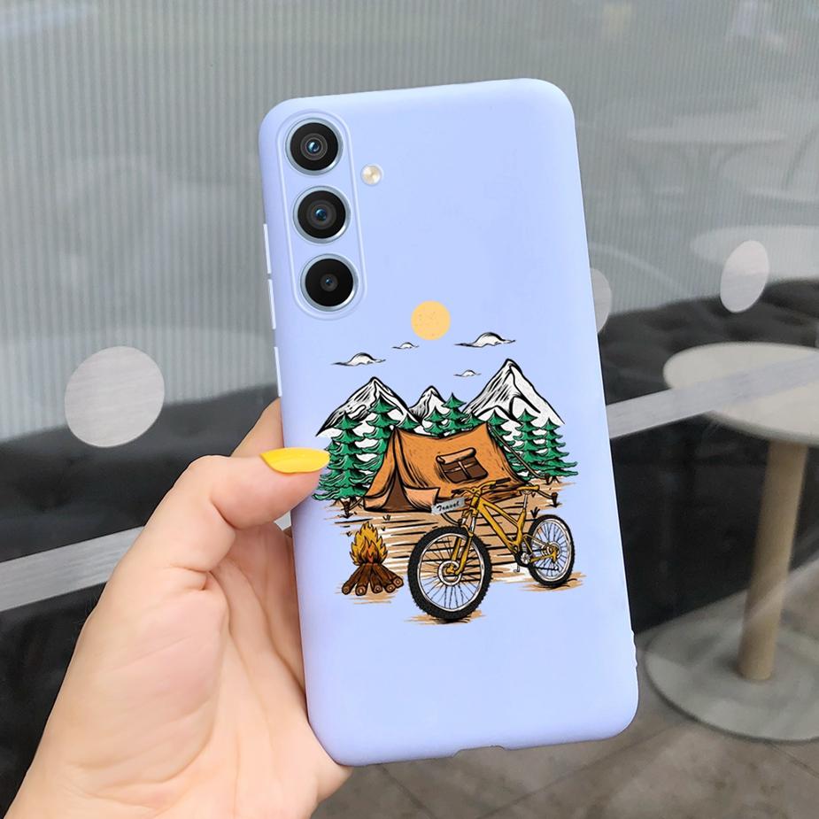 For Samsung Galaxy A54 Case A24 A34 Luxury Painted Back Cover Soft Silicone Phone Cases For Samsung A54 A34 Galaxy A24 4G Bumper
