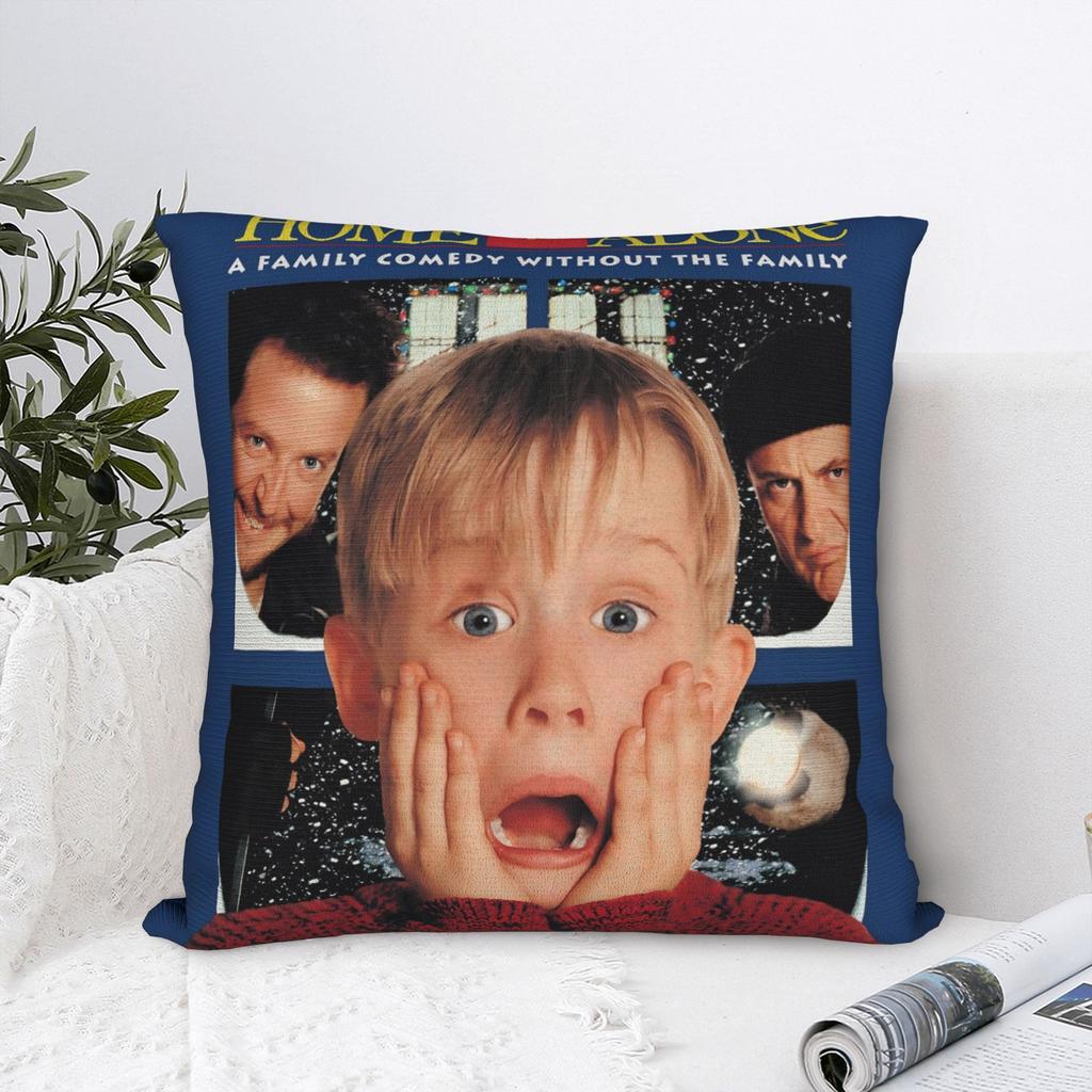 Decorative Pillowcase Home Alone Christmas Comedy Film Merch Home Throw Pillow Case Cover Square Style Multi Size