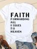 Clothing Letter Faith Lovely Cute Short Sleeve Ladies Casual Women Graphic Tee Summer Spring T-shirts Female T Shirt Clothes