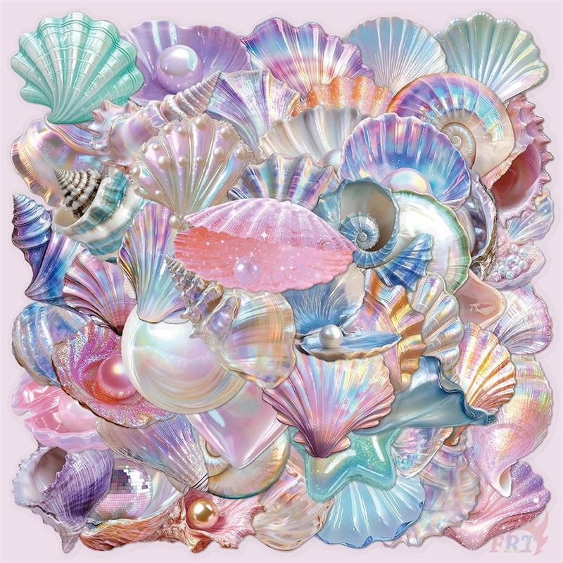 50 шт./набор Ракушка Раковина Морская звезда Жемчуг ПЭТ Наклейки Водонепроницаемые Сделай сам Модные Наклейки-дудлы